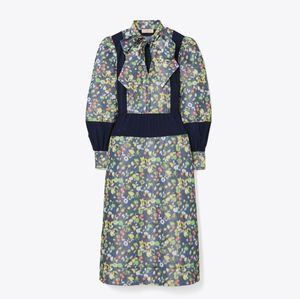 Tory Burch Floral Taffetta Dress